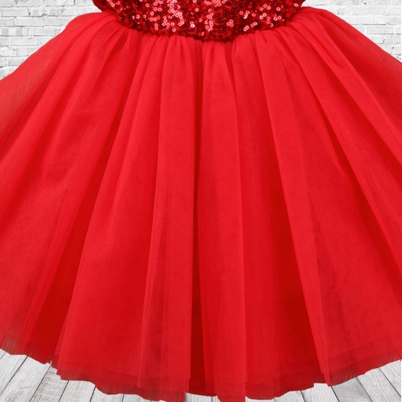 Red Sequin Dress for Toddlers - Picture 6 of 7